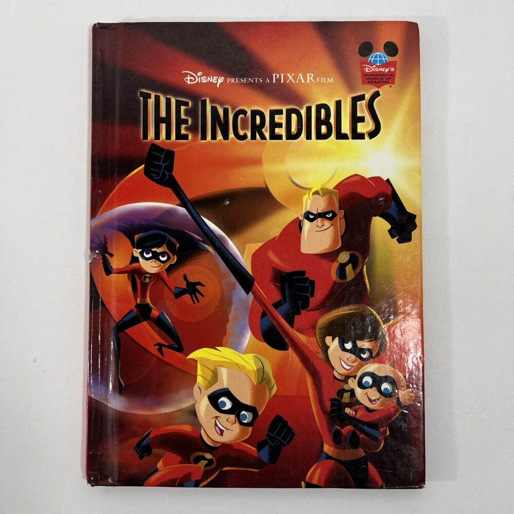 Disney Pixar The Incredibles Hardcover VTG 2004 Wonderful World of Reading Book